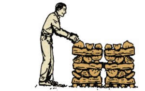 Ranger le bois de chauffage Stivuirea Lemnului de foc Stacking firewood