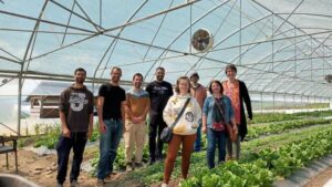 EN Regenerative market garden at Blue Gardens in Romania near Cluj during the Communities for Climate C4C visit RO Grădină de legume în sistem de agricultură regenerativă la Blue Gardens în România, lângă Cluj, în cadrul vizitei Communities for Climate C4C FR Jardin maraîcher en agriculture régénérative à Blue Gardens en Roumanie, près de Cluj, lors de la visite Communities for Climate C4C